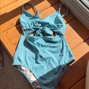 Shade & Shore Teal One Piece Swimsuit